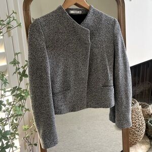 Mango Black & White Jacket / Blazer XS
